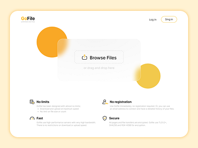 GoFile - File Sharing Service app design graphic design ui web