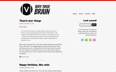 Very Tired Brain Design blog personal blog very tired brain