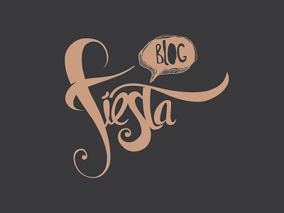 Fiesta Blog logo design blog design fiesta logo typo