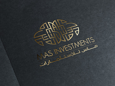 Mas investments logo branding design illustration logo