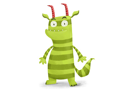 Monster 2d adobephotoshop cartoon cg character design childrenbook digital drawing illustration