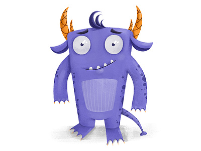 Monster 2d adobephotoshop artwork cartoon cg character design childrenbook cute digital illustration