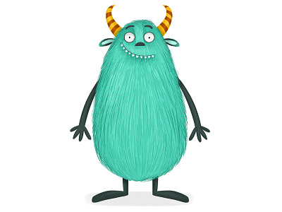 Monster 2d adobephotoshop cartoon cg character design childrenbook cute digital illustration monster