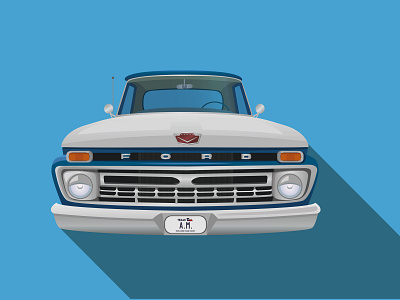 Ford F-150 art branding car cartoon chevrolet ford illustration logo texas usa vector