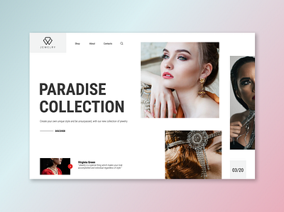Jewelry Store Website Design concept design inteface ui ux web design website