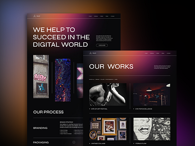Creative agency concept design inteface ui web design