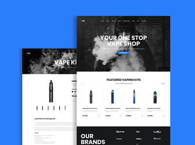 Vape shop design design ui ux we web design website
