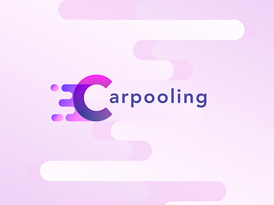 Carpooling logo branding dailyui design icon logo mobile product sketch typography ui web