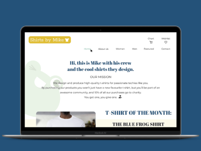 Shirts by Mike ui ux web webdesign