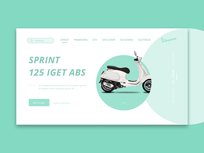 Vespa Web design motorcycle new sprint vespa webdesign