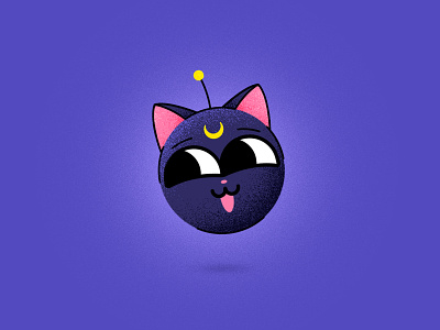 Luna Ball anime ball cat design doodle geek icon illustration luna moon robot sailor moon vector