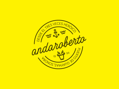 andaroberto anchor brand branding deer logo name yellow