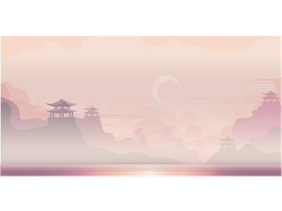 backchina background game design illustration moon