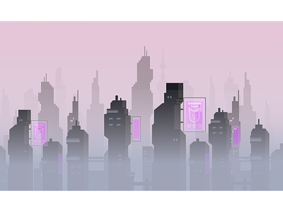 Background cyberpunk background city cyberpunk fog game design illustration