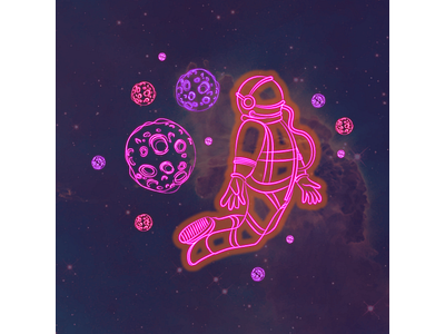 Space Cadet 02 game design illustration light logo mobile app space vectorart