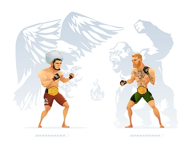 Khabib Mcgregor vector design illustration typography vector