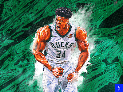 NBA Playoffs 2019 / Antetokounmpo basketball cartoon editing illustration manipulation nba nba poster photoshop poster sports sports editing visual