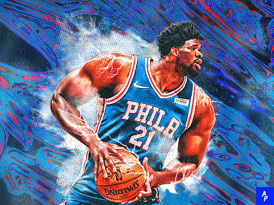 NBA Playoffs 2019 / Embiid basketball cartoon editing illustration manipulation nba nba poster photoshop poster sports sports editing visual