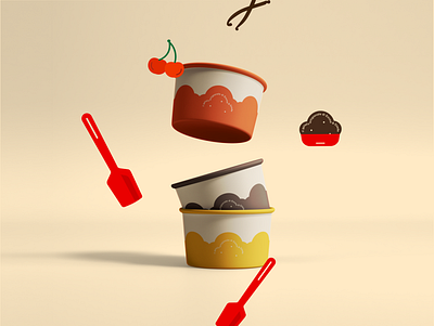 ice cream | branding | Matilde Tiriticco brand design branding design food graphic design ice cream illustration logo