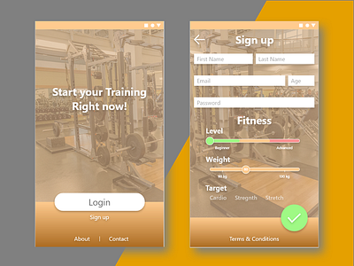 Fitness App - Sign up - DailyUI #001