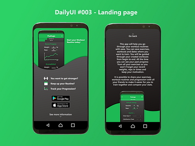 Landing page - Training app - DailyUI #003