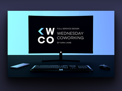 WEDNESDAY COWORKING 3d branding design icon logo modern ui ux vector web website