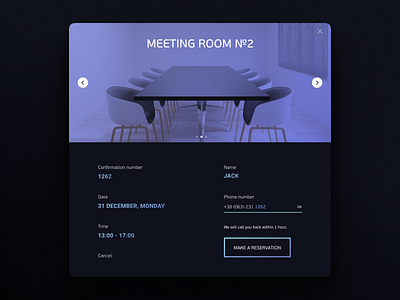 Reservation Pop-Up confirmation design fill interface landing meeting room pop pop up pop ups popup reservation ui uiux