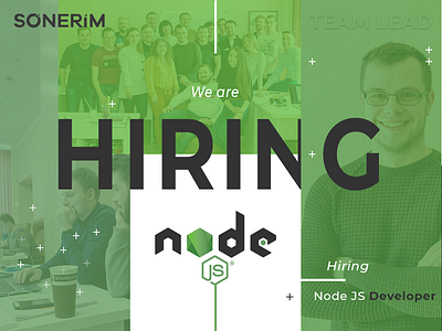 We Are Hiring design developer green hiring js node sonerim ui ux web