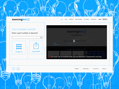 Sourcingbot Website - Your trusted curciut (Redesign) circuit component concept design electronic logo marketplace modern redesign sourcingbot technology ui ux vector web website