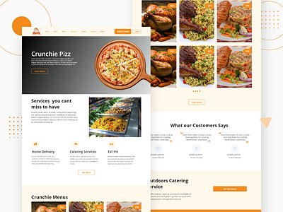 Crunchies Restaurant Landing Page interaction design ui ux