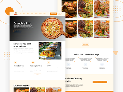 Crunchies Restaurant Landing Page