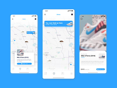 Sneaker Map app ui