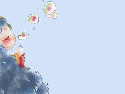 Make yourself happy art artwork bubbles illustration kidlitart