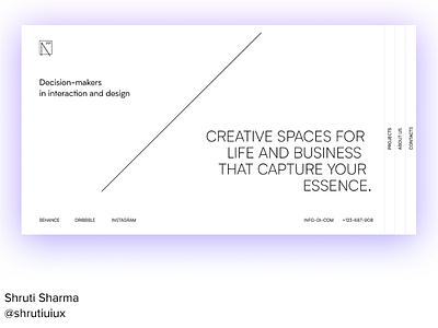 Minimal Portfolio design dribbble minimal shrutiuiux sketch uidesign uxdesign