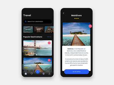 Travel App Concept design dribbble shrutiuiux travel ui uidesign uxdesign