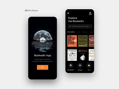 Ebook app design design dribbble mobile shrutiuiux ui uidesign uiux