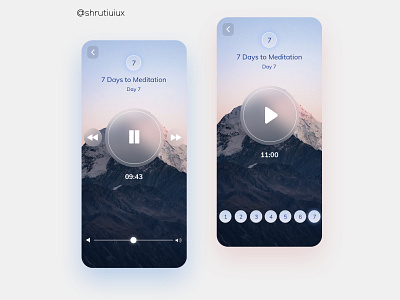 Meditate App design dribbble mobile shrutiuiux ui uidesign