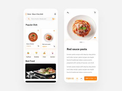 Food order app app design dribbble mobile shrutiuiux ui uidesign uiux ux uxdesign