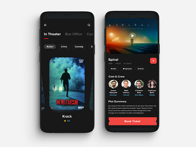 Movie app dark bookmyshow dark design dribbble figma mobile movie shrutiuiux ui uidesign uiux