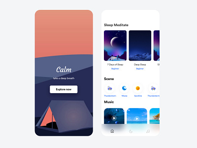 Meditation App agency behance businesswoman calm calmapp design designagency designer dribbble figma meditate meditation mobile productdesign shrutiuiux sleep ui uidesign uiux web