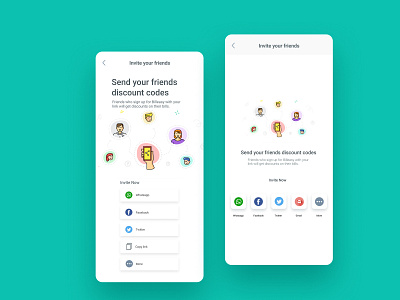 Invite Screen app branding colors design dribbble gradient icon illustration logo mobile typography ui uidesign uiux ux vector web