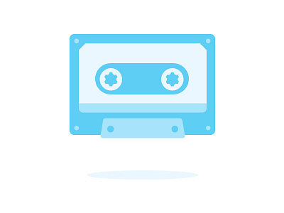 Mixtape cassette floating fun illustration mixtape music recording retro tape wix