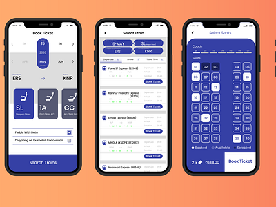 Train Ticket Booking App UI