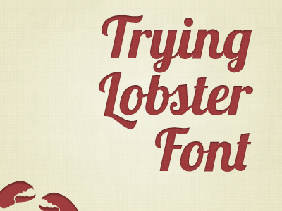 Cooked Lobster font lobster texture