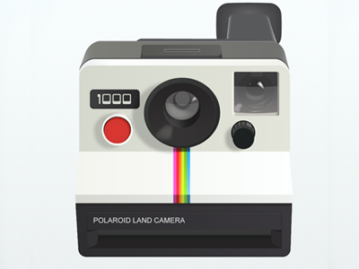 Finished Polaroid Land Camera colours illustrator polaroid