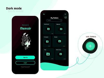 Memoir app dark screens adobe photoshop app app design app design idea branding design design idea figma graphic design illustration logo mobile app mobile app design ui uiux user experience user interface ux website design