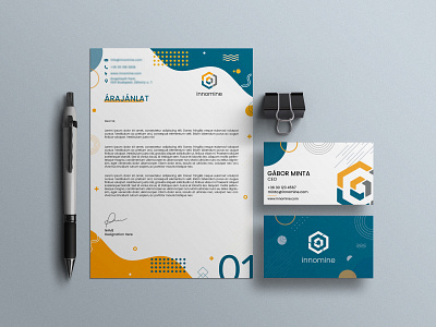 Innomine Group Kft. - Business card branding businesscard design graphic graphic design print