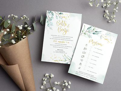 Wedding Invitation design graphic graphic design invitation print wedding
