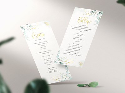 Wedding menu card