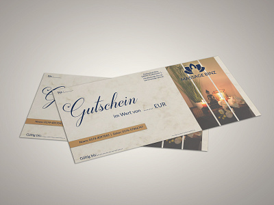 Massage Gutschein design gift card graphic graphic design gutschein indesign massage print vouchers